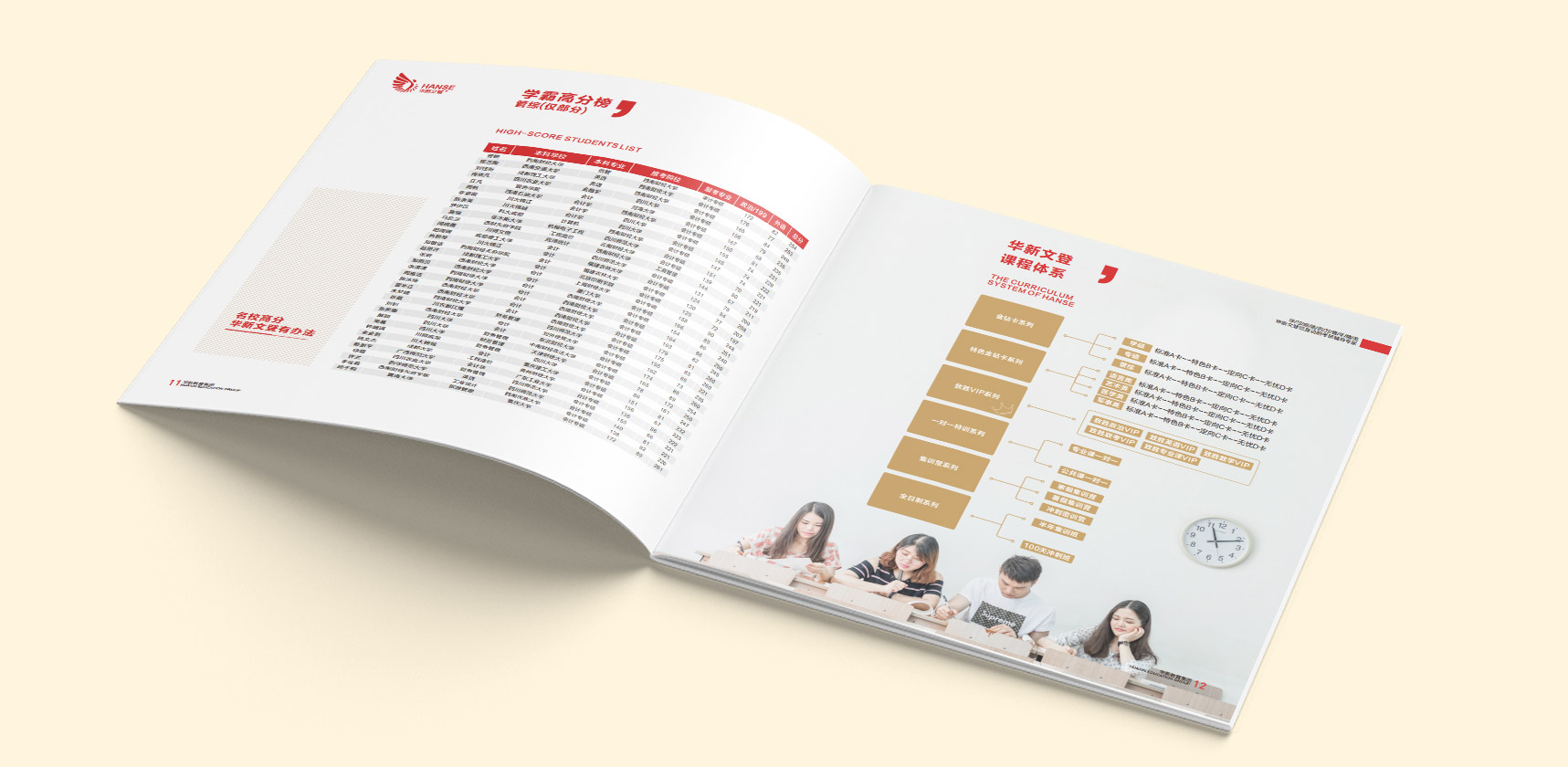 華新文登畫冊(cè)設(shè)計(jì)，招生宣傳簡(jiǎn)章