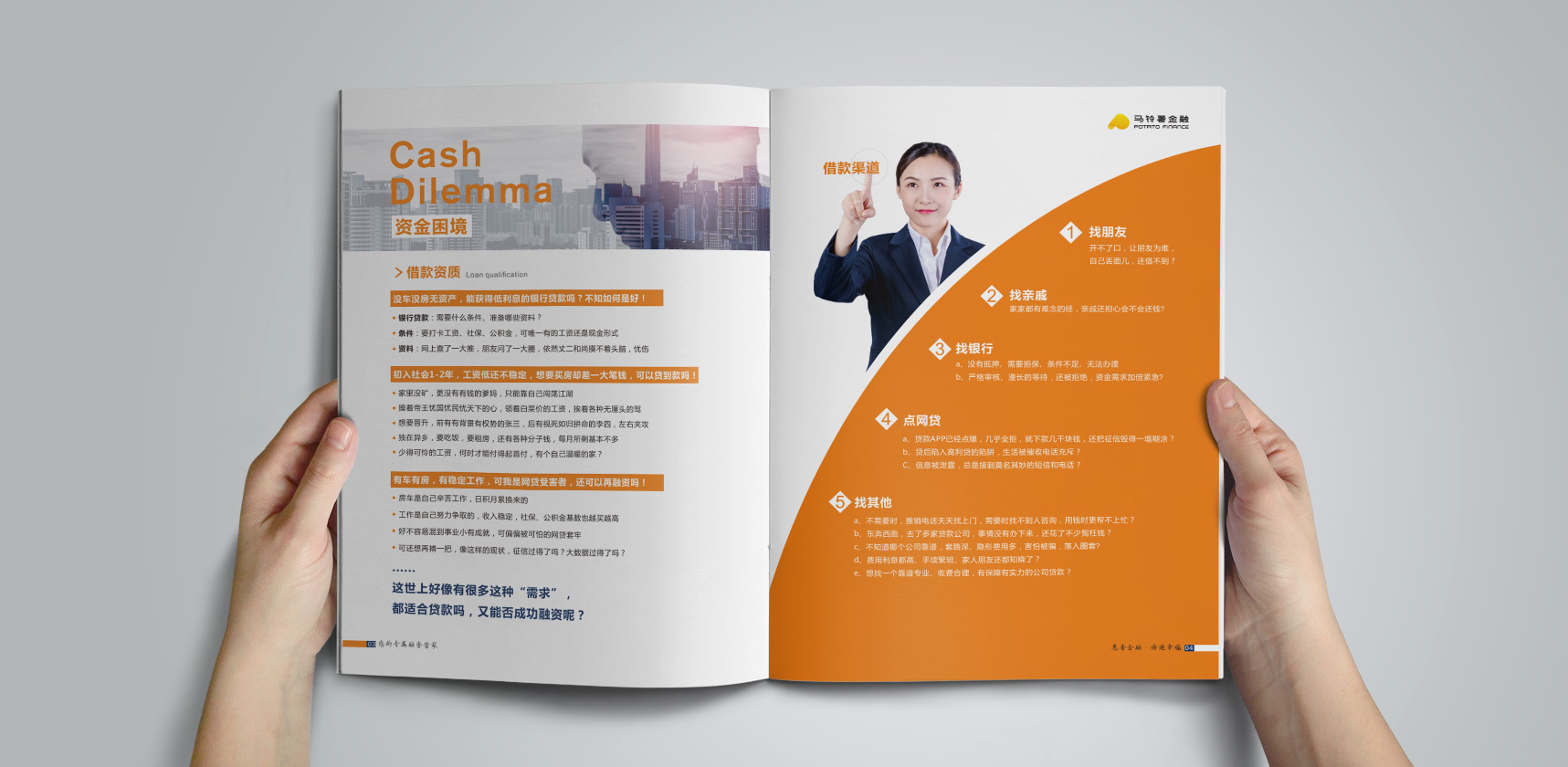 馬鈴薯金融畫冊(cè)設(shè)計(jì)，登客品牌設(shè)計(jì)