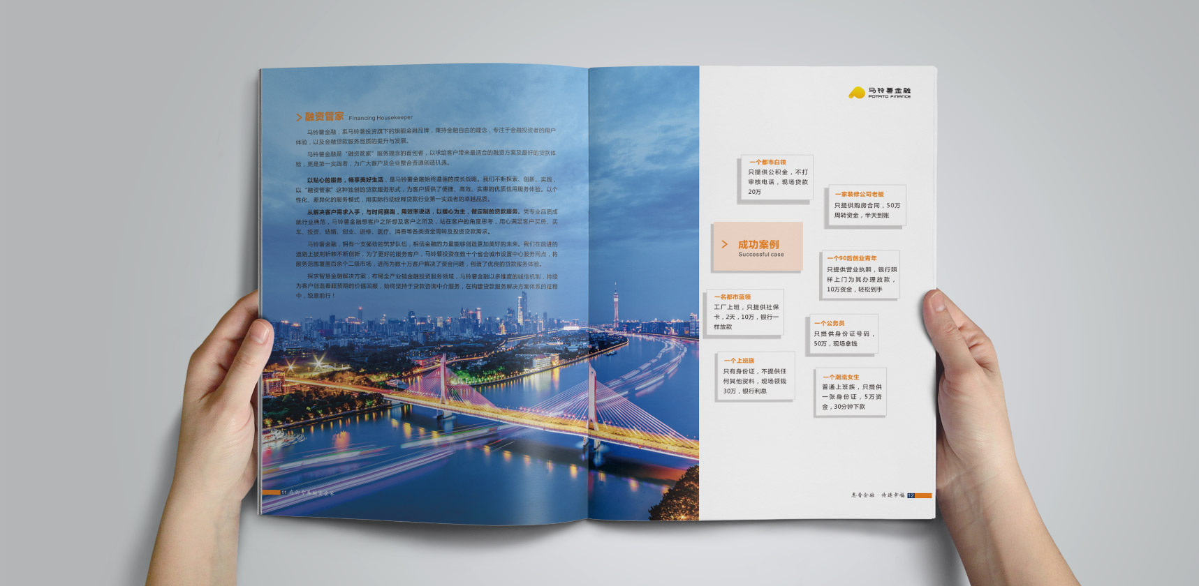 馬鈴薯金融畫冊(cè)設(shè)計(jì)，登客品牌設(shè)計(jì)