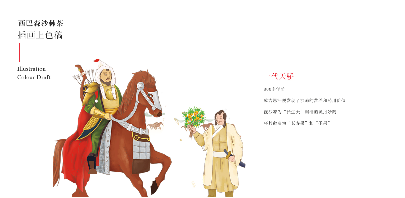 沙棘茶插畫包裝設計