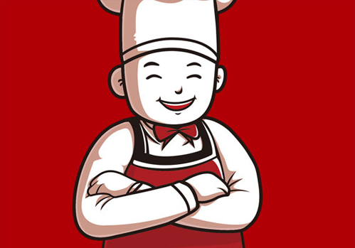 餐飲吉祥物設計，外賣卡通形象設計，logo設計